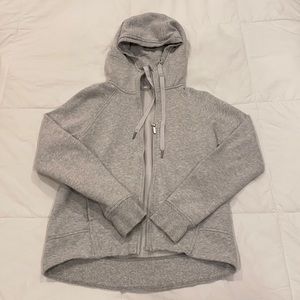 LuluLemon Heathered Grey Zip-Up Hoodie - Size 4